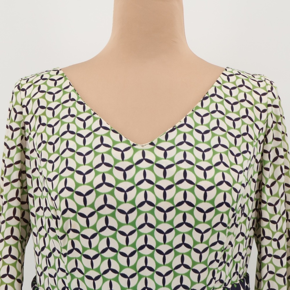 Vintage 70s Mary Martin Florida Geometric Maxi Dress Womens Mod Op Art Size 14 - Picture 10 of 13